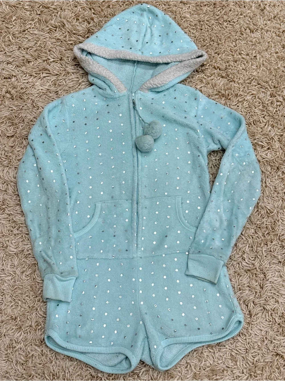 Justice Fleece Shorts Romper – Size 8 – Good Condition